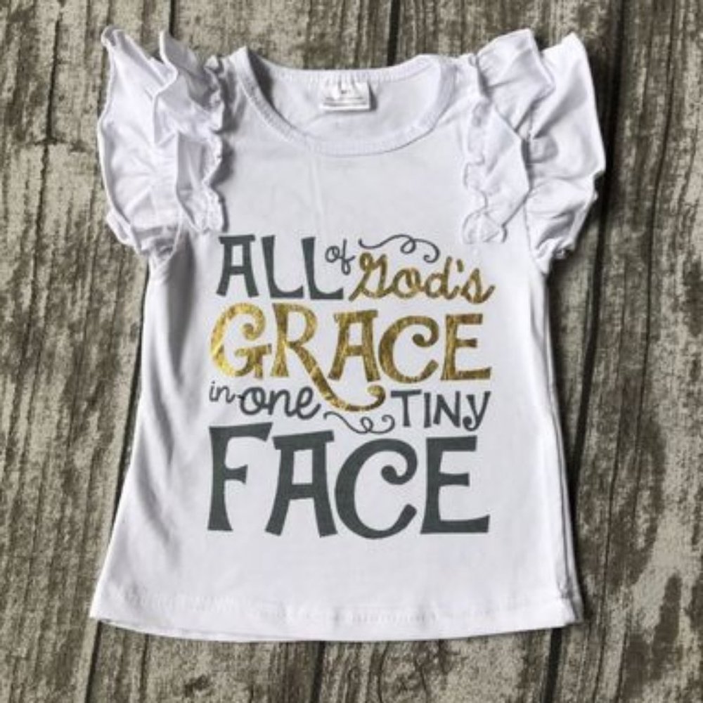 Boutique God's Grace Tiny Face Girls Shirt